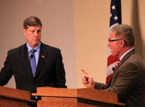 First debate highlights stark difference between first-time candidate and career politician
