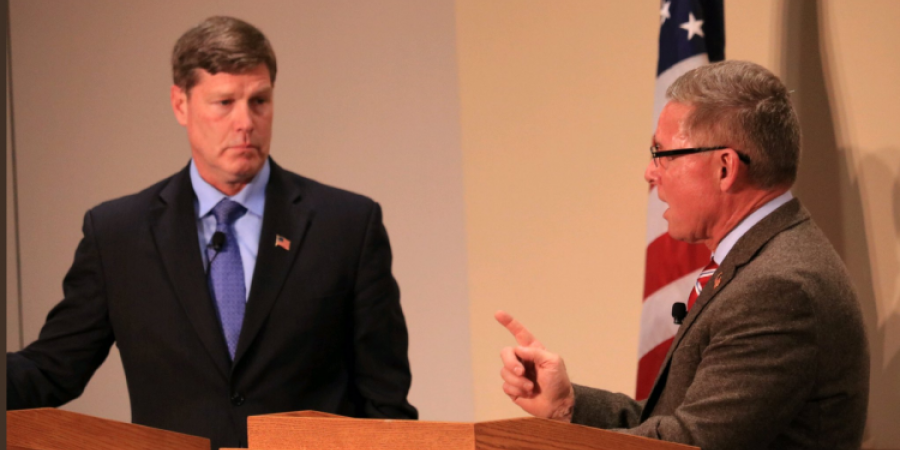 First debate highlights stark difference between first-time candidate and career politician